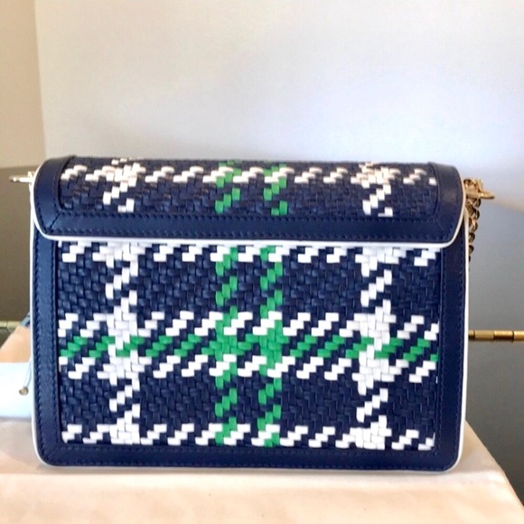 NWT Rare Luxury Authentic Tory Burch Duet Chain Woven Convertible Shoulder Bag - Picture 11 of 17